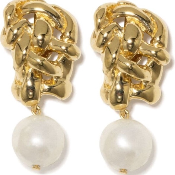 COMPLETEDWORKS recycled silver The Paths Of Memory freshwater pearl earrings - Picture 1 of 9